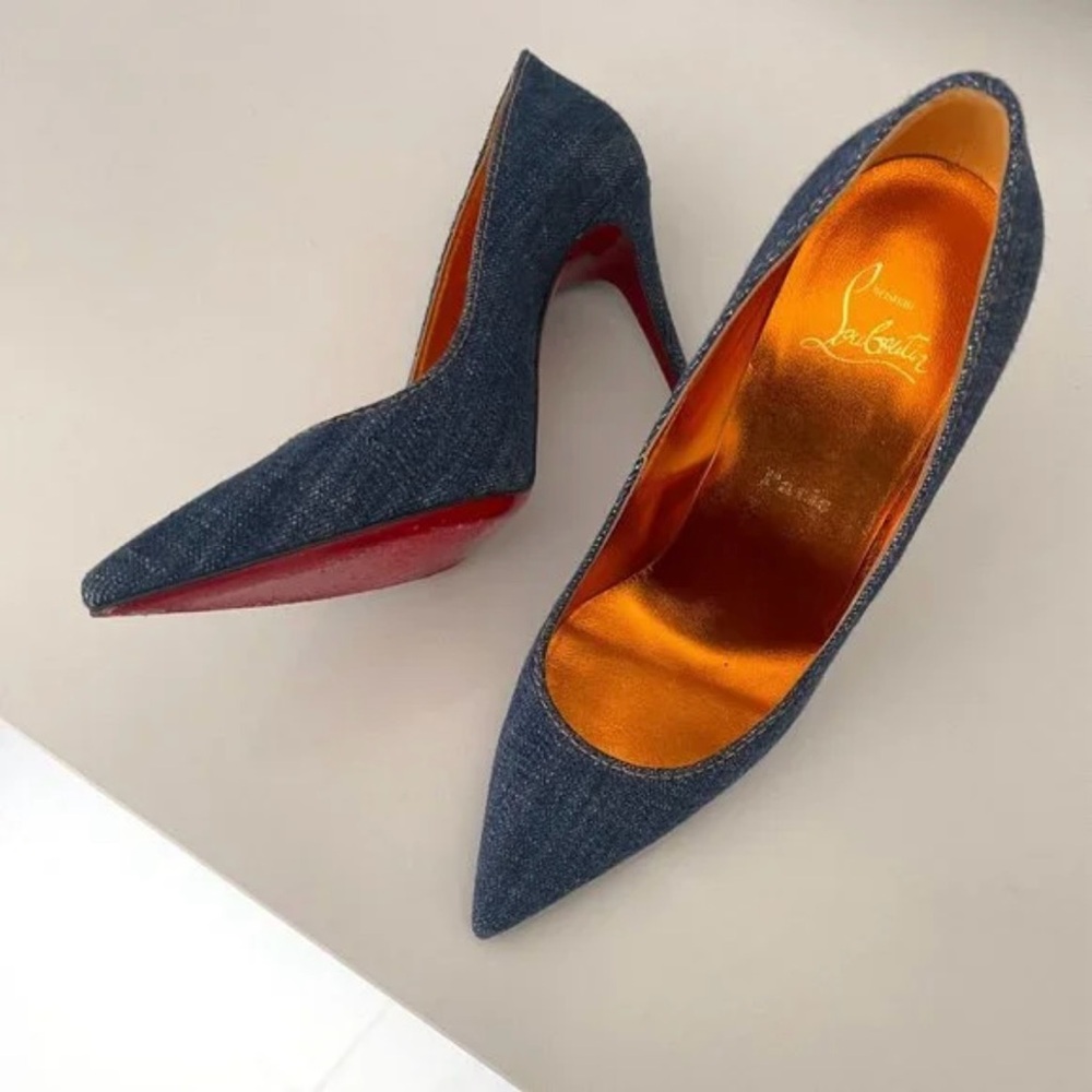 Christian Louboutin So Kate Miss Denim 120 Heels - Picture 2 of 14